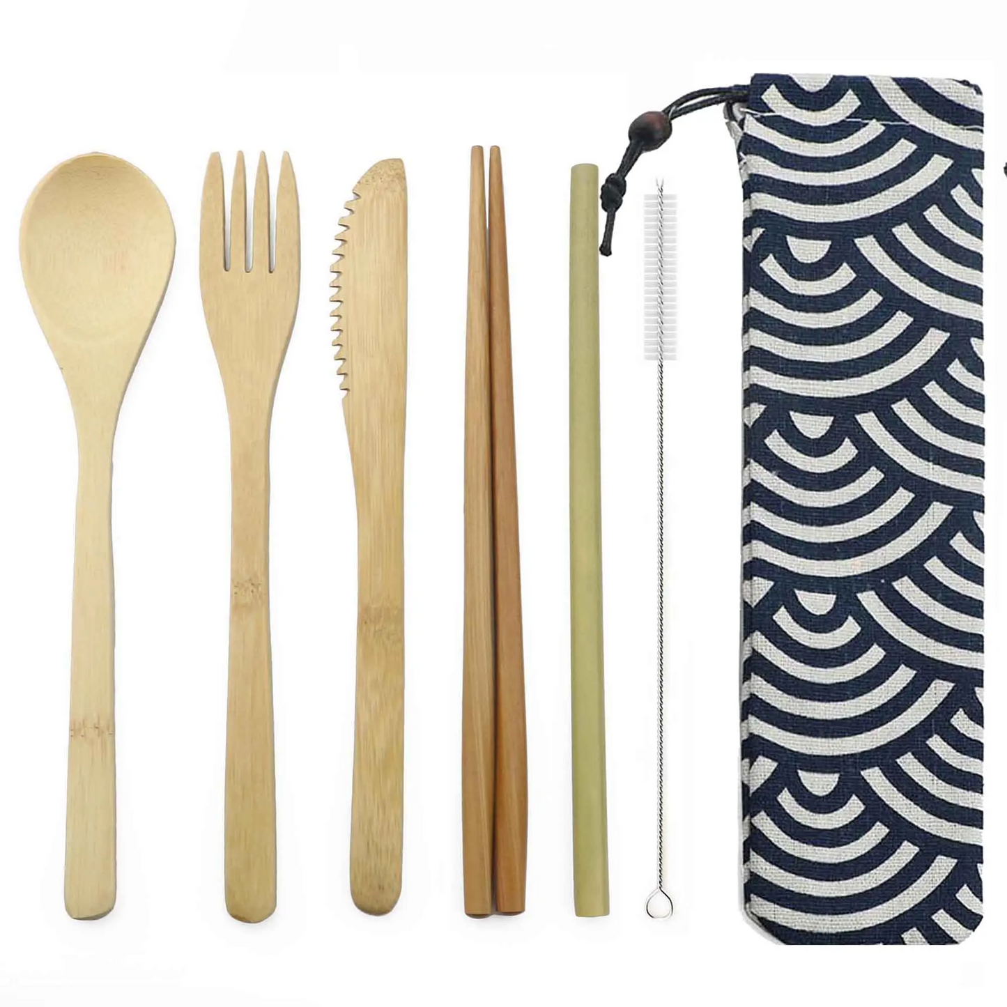 Bamboo Cutlery Set – Eco-Friendly, Reusable, & Travel-Ready Sustainable Utensils