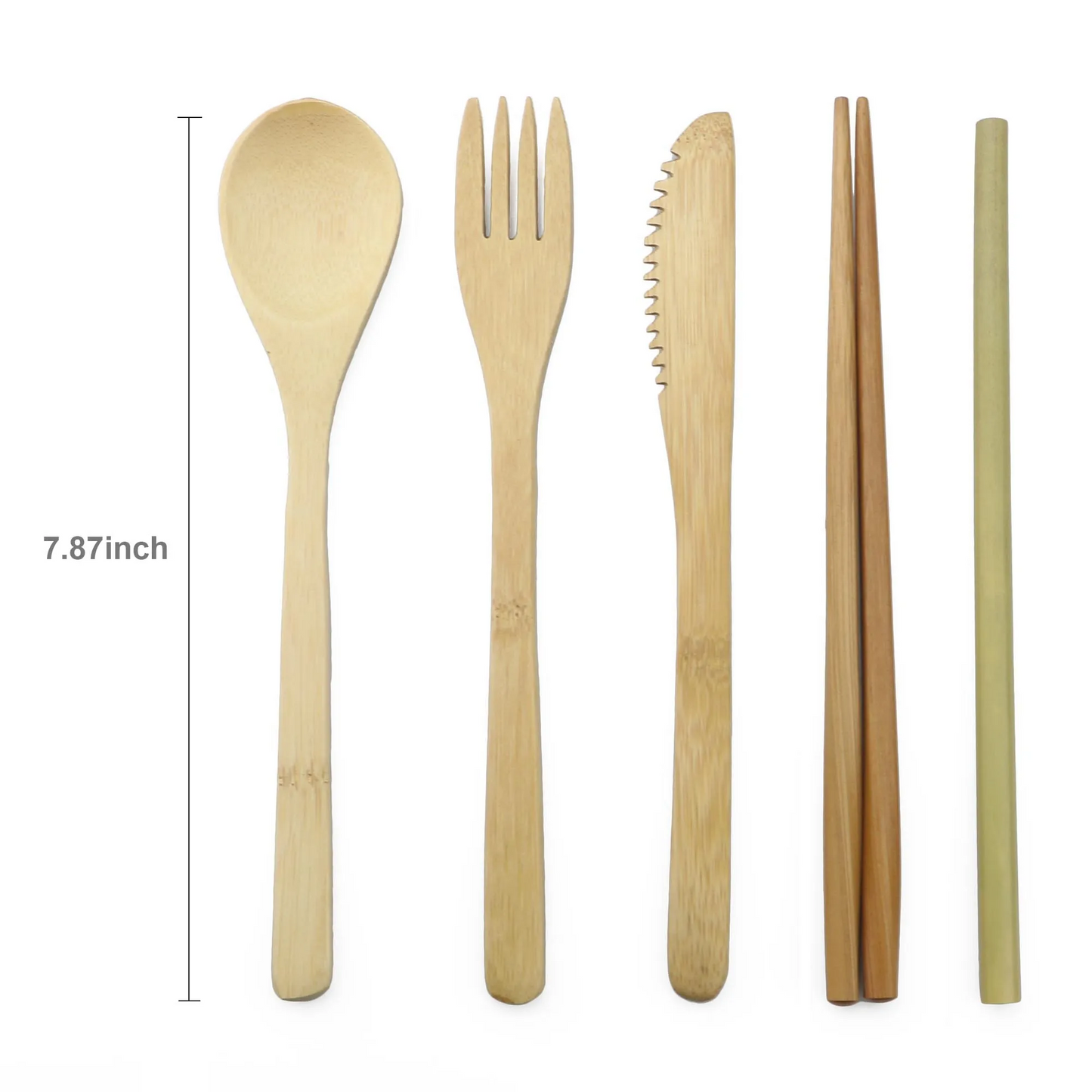 Bamboo Cutlery Set – Eco-Friendly, Reusable, & Travel-Ready Sustainable Utensils