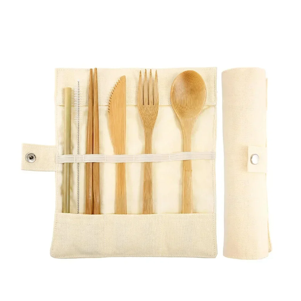 Bamboo Cutlery Set – Eco-Friendly, Reusable, & Travel-Ready Sustainable Utensils