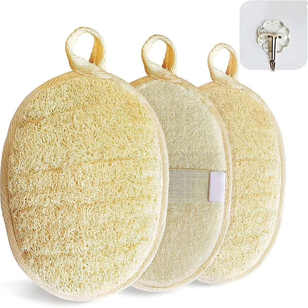 Natural Loofah Exfoliating Sponge – 100% Organic Body Scrubber for Deep Cleansing & Smooth Skin