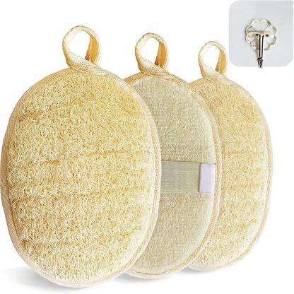 Natural Loofah Exfoliating Sponge – 100% Organic Body Scrubber for Deep Cleansing & Smooth Skin
