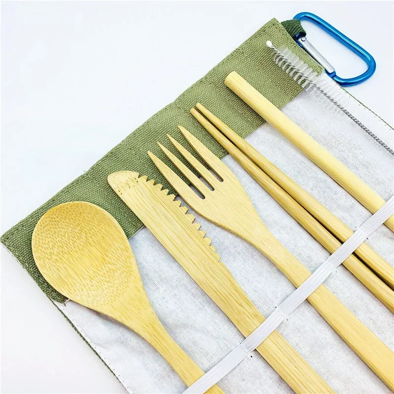 Bamboo Cutlery Set – Eco-Friendly, Reusable, & Travel-Ready Sustainable Utensils