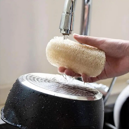 Loofah Dish Sponge – Natural, Biodegradable & Eco-Friendly Kitchen Cleaning