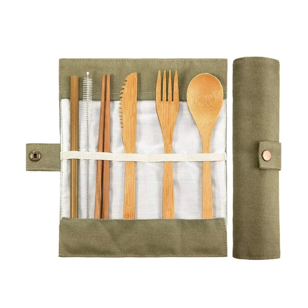 Bamboo Cutlery Set – Eco-Friendly, Reusable, & Travel-Ready Sustainable Utensils