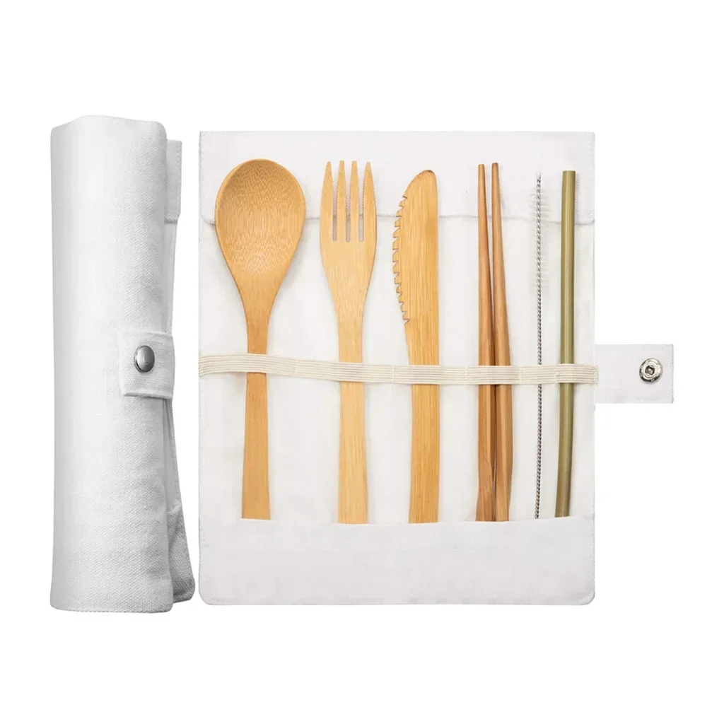 Bamboo Cutlery Set – Eco-Friendly, Reusable, & Travel-Ready Sustainable Utensils