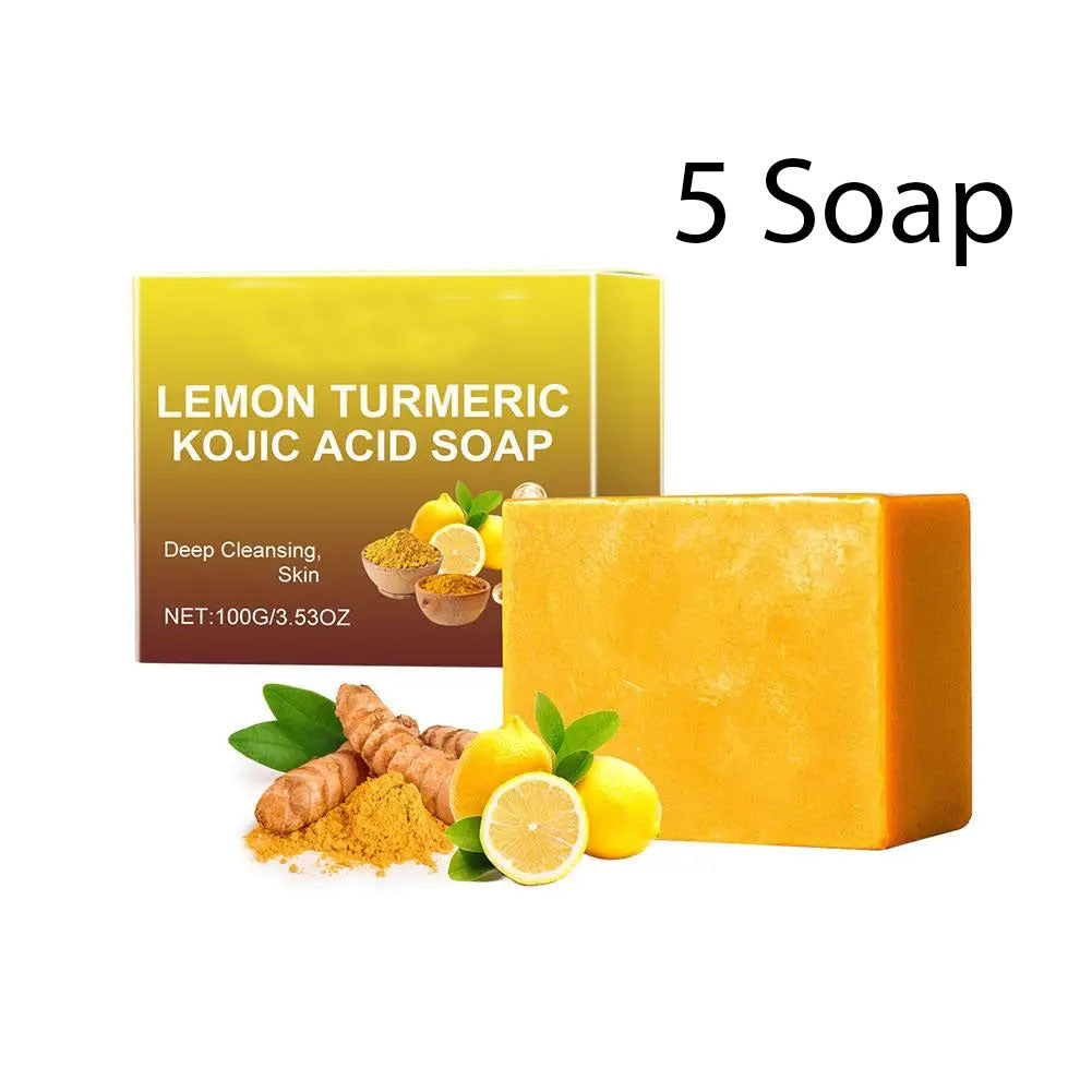 Handmade turmeric soap bar for brightening skin. 5